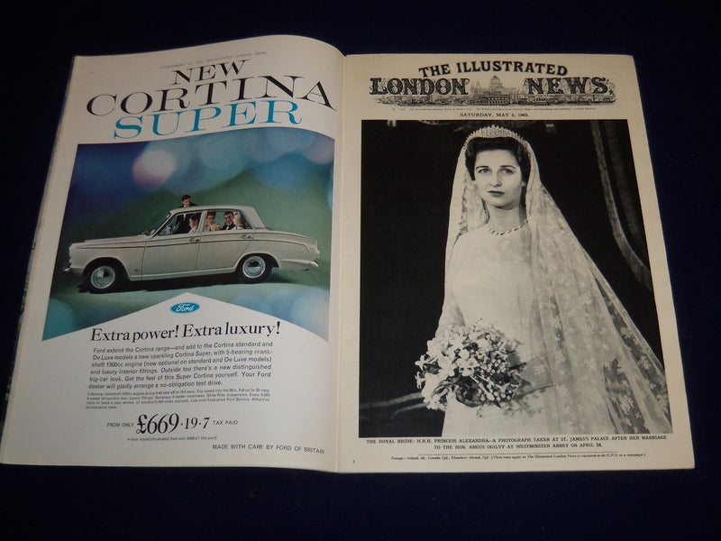 1963 MAY 4 ILLUSTRATED LONDON NEWS MAGAZINE - ROYAL BRIDE & BRIDEGROOM - E 8101
