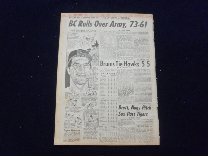 1969 MARCH 21 BOSTON RECORD AMERICAN NEWSPAPER- TED CLASHES WITH NIXON - NP 6337