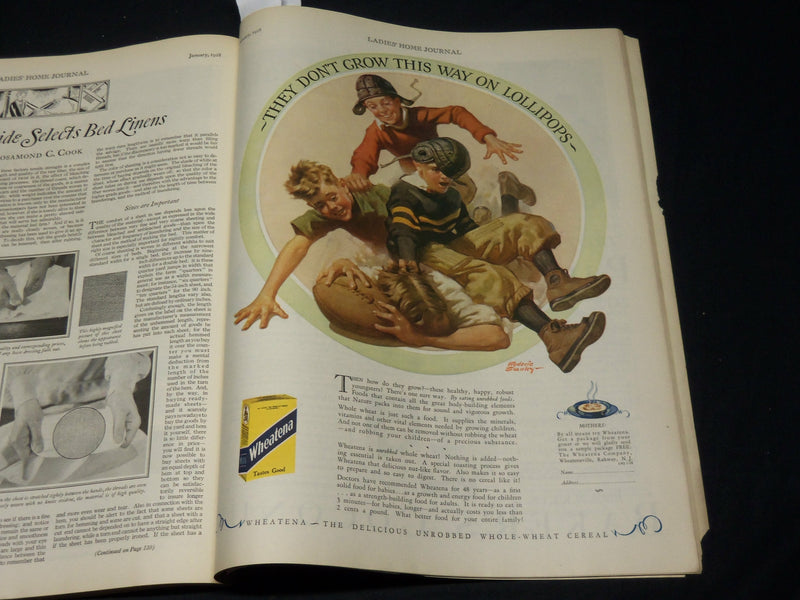 1928 JANUARY LADIES HOME JOURNAL MAGAZINE - BEAUTIFUL FRONT COVER - F 349