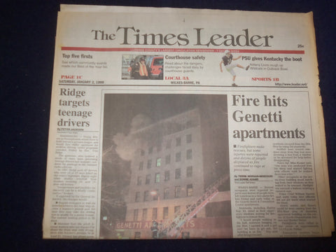 1999 JAN 2 WILKES-BARRE TIMES LEADER -TOM RIDGE TARGETS TEENAGE DRIVERS- NP 8235