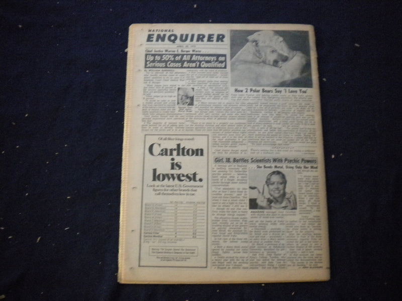 1975 APRIL 29 NATIONAL ENQUIRER NEWSPAPER - MONEY ARI LEFT JACKIE - NP 6022