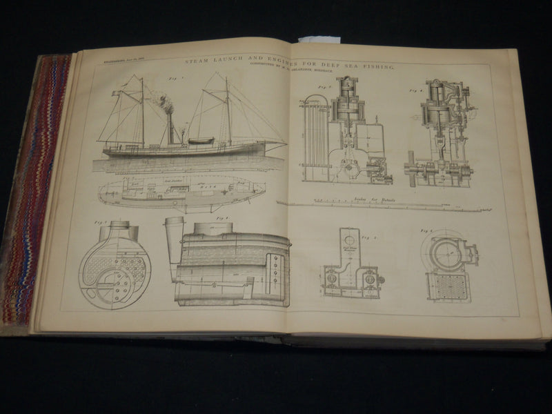 1845 JULY-DEC ENGINEERING JOURNAL BOUND VOLUME - CENTENNIAL EXPOSITION - KD 5935