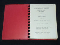 1946-1950 COUNCIL OF CLUBS YEAR BOOK LOT OF 2 - KANSAS CITY, KANSAS - J 7426