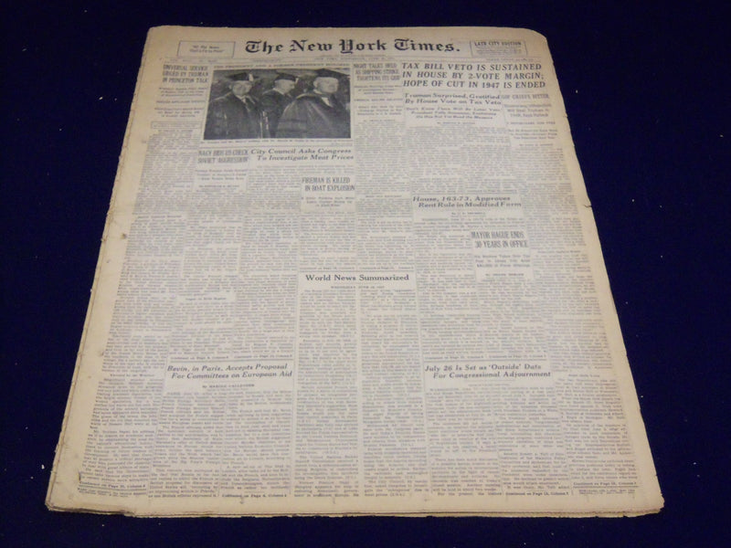 1947 JUNE 18 NEW YORK TIMES - TRUMAN AND HOOVEK HONORED - NT 3263