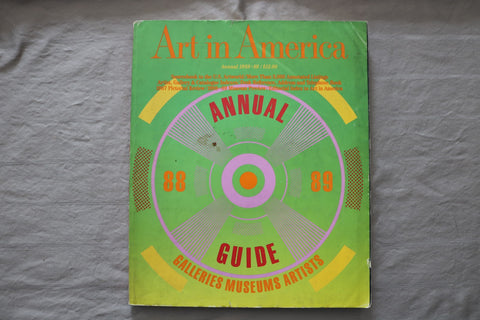 1988-89 ANNUAL ART IN AMERICA MAGAZINE - GUIDE TO GALLERIES COVER - E 26756