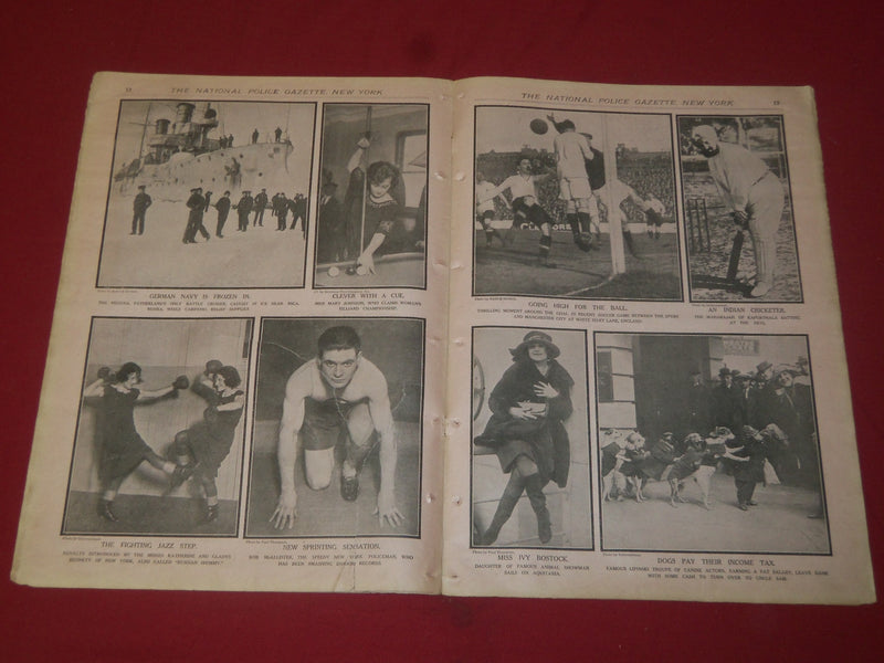 1922 APRIL 15 THE NATIONAL POLICE GAZETTE MAGAZINE - BASEBALL PHOTOS - B 5738