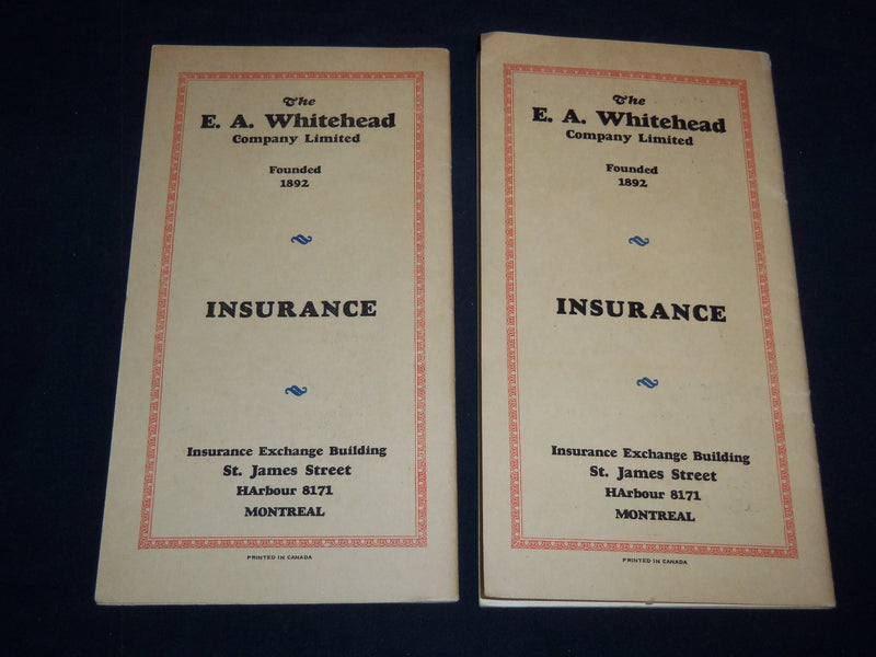 1920'S QUAINT MONTREAL THE GRAY LINE TOUR GUIDES LOT OF 2 - J 8526