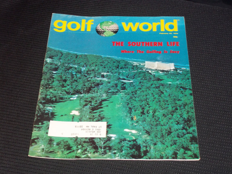 1978 FEBRUARY 24 GOLF WORLD MAGAZINE - THE SOUTHERN LIFE FRONT COVER - E 6668