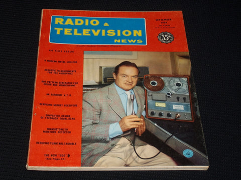 1954 SEPTEMBER RADIO & TELEVISION NEWS MAGAZINE - BOB HOPE FRONT COVER - E 97