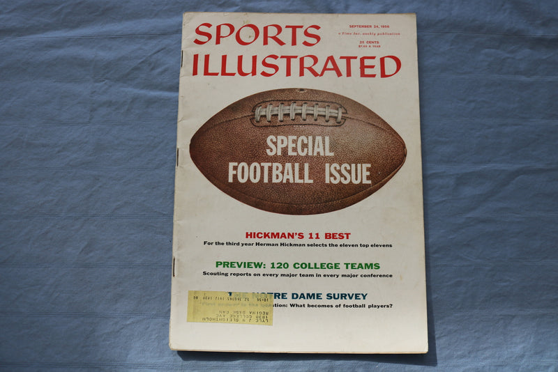 1956 SEPTEMBER 24 SPORTS ILLUSTRATED MAGAZINE - SPECIAL FOOTBALL ISSUE- ST 5505D