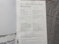 1998 HOLLAND PARK THEATRE SOFTCOVER MAGAZINE - K 266