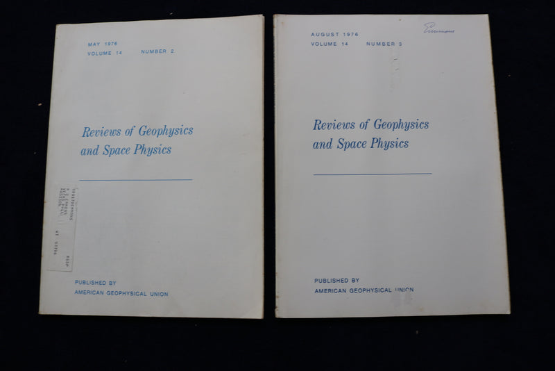 1974-1977 REVIEWS OF REOPHYSICS AND SPACE PHYSICS MAGAZINE - LOT OF 8 - O 3355