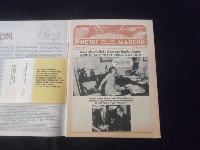 1974 FEBRUARY NATIONAL LAMPOON MAGAZINE - 1974 MARILYN MONROE CALENDAR - B 1181R