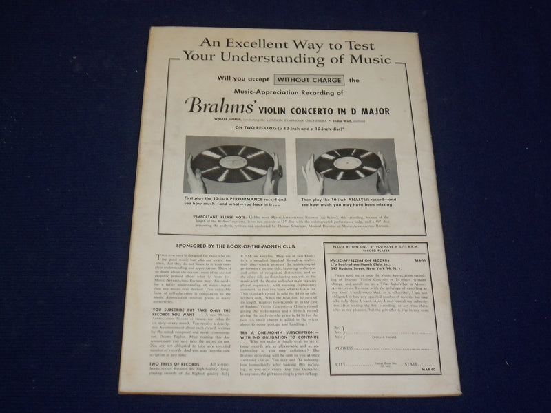 1955 NOVEMBER 26 SATURDAY REVIEW MAGAZINE - NATHAN MILSTEIN - SP 9433