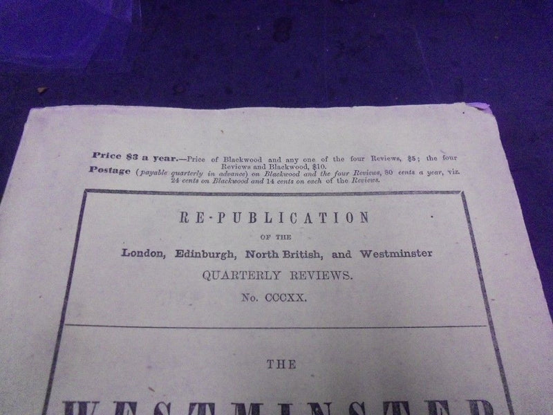 1854-1856 EDINBURGH WESTMINSTER LONDON BLACKWOOD MAGAZINE LOT OF 4 - O 1916