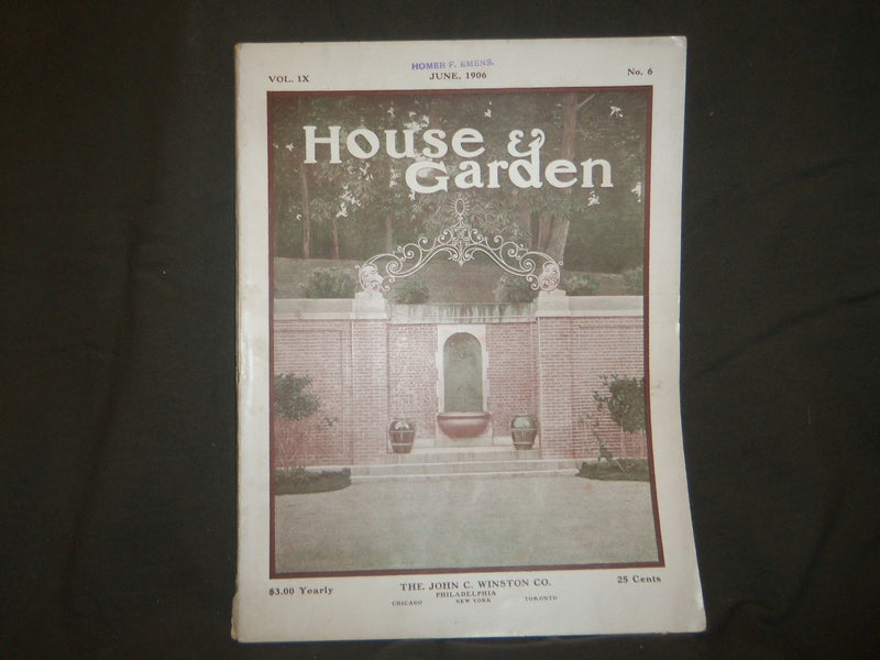 1906 JUNE THE HOUSE & GARDEN MAGAZINE - GREAT PHOTOS & ADS - ST 778