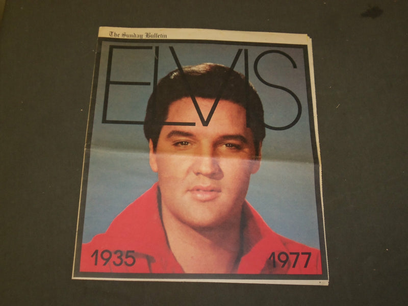 1977 THE SUNDAY BULLETIN NEWSPAPER - ELVIS PRESLEY TRIBUTE - NP 3420