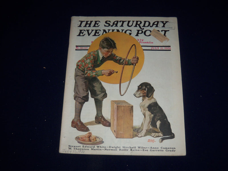 1931 JULY 11 THE SATURDAY EVENING POST MAGAZINE - ILLUSTRATED COVER -SP 1401