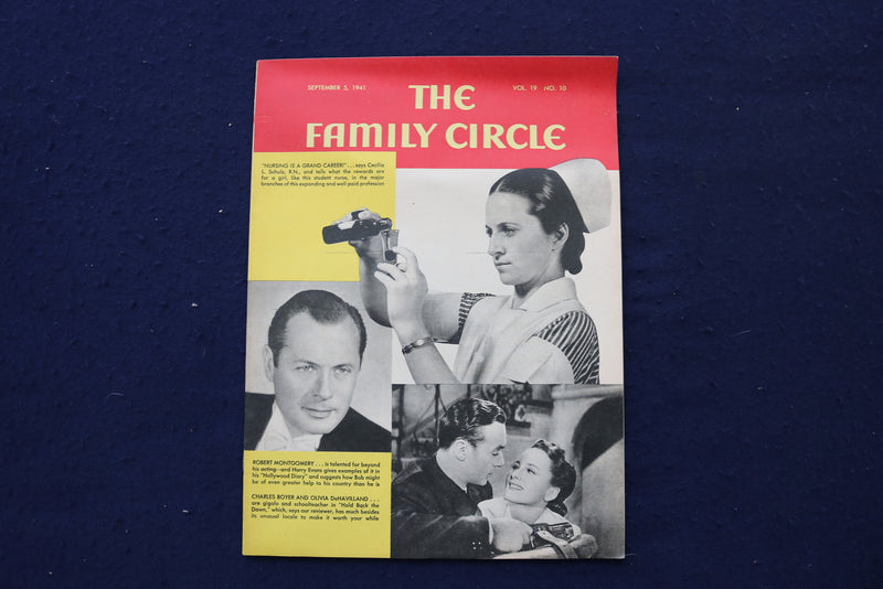 1941 SEP 5 THE FAMILY CIRCLE MAGAZINE - OLIVIA DE HAVILLAND COVER - E 18235