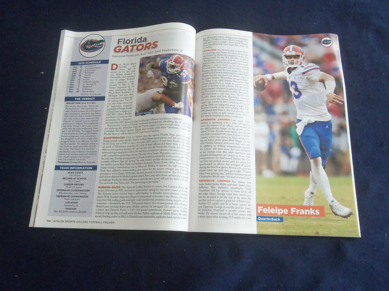 2019 ALTHON SPORTS MAGAZINE -2019 COLLEGE FOOTBALL PREVIEW -TAGOVAILOA -SP 1220H