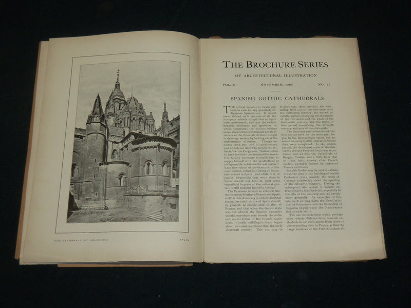 1903 THE BROCHURE SERIES ARCHITECTURAL ILLUSTRATION MAGAZINE LOT OF 11 - WR 716