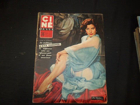 1956 MARCH 23 CINE REVUE FRENCH MAGAZINE - AVA GARDNER COVER - E 24753