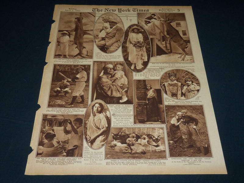 1923 APRIL 1 NEW YORK TIMES PICTURE SECTION NO. 5 - SARAH BERNHARDT - NT 8888