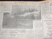1918 DECEMBER 5 NEW YORK TIMES - PRESIDENT AT SEA, PERSHIING NARRATIVE - NT 9162