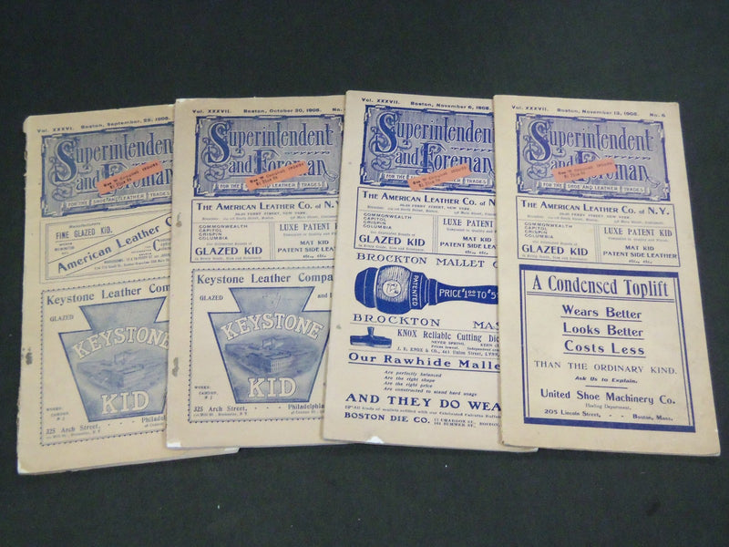 1905 SUPERINTENDENT AND FOREMAN MAGAZINE LOT OF 4 ISSUES - WR 900