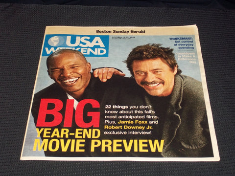 2008 OCTOBER 10 BOSTON SUNDAY HERALD USA MAGAZINE - FOXX & DOWNEY JR. - E 5282