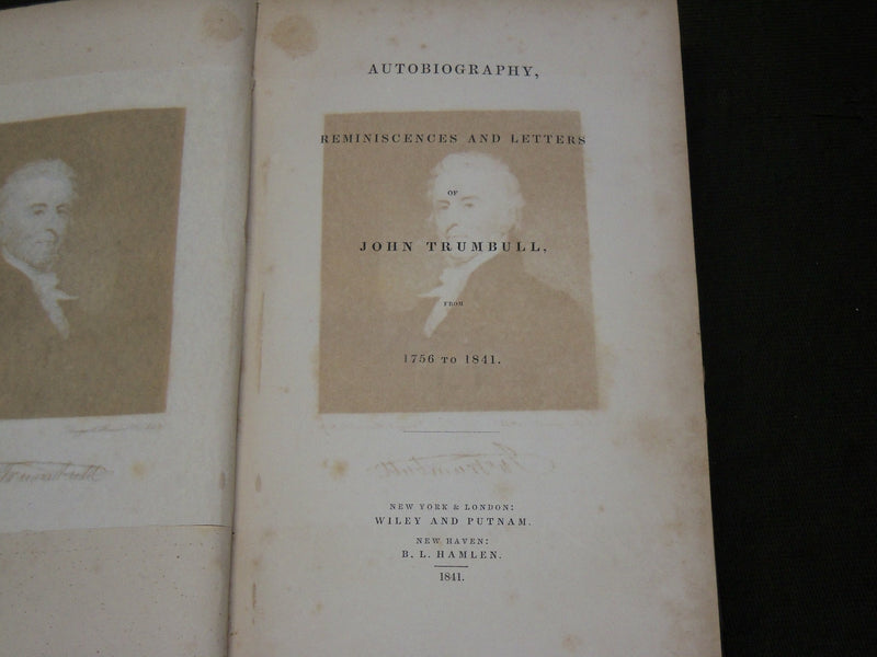 1841 REMINISCIENCES AND LETTERS OF JOHN TURNBULL 1756-1841 BOOK - KD 6195