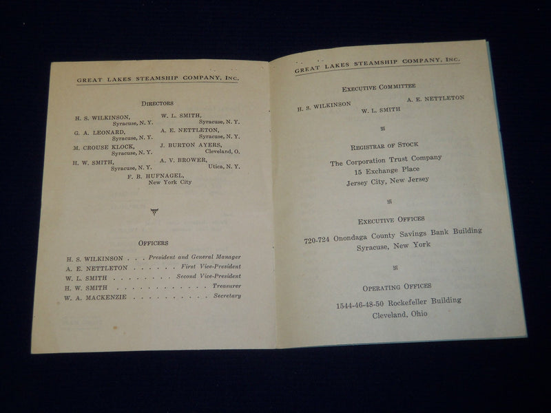1928 DECEMBER 31 GREAT LAKES STEAMSHIP COMPANY ANNUAL REPORT - J 4472