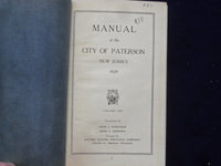 1929 MANUAL OF THE CITY OF PATERSON NEW JERSEY 1929 HARDCOVER BOOK - KD 8849