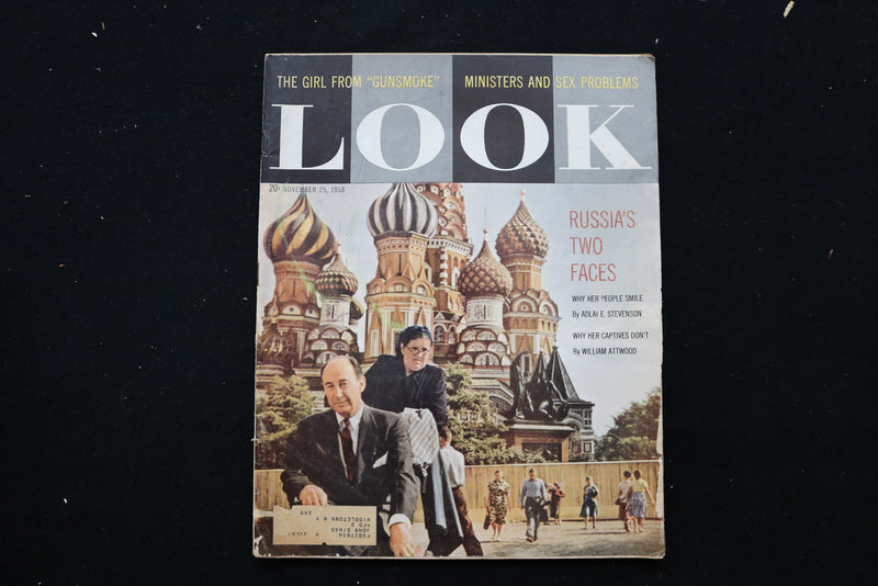 1958 NOVEMBER 25 LOOK MAGAZINE - RUSSIA'S TWO FACRS COVER - E 10860