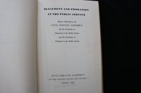 1946 PLACEMENT AND PROBATION IN THE PUBLIC SERVICE HARDCOVER BOOK - KD 9799