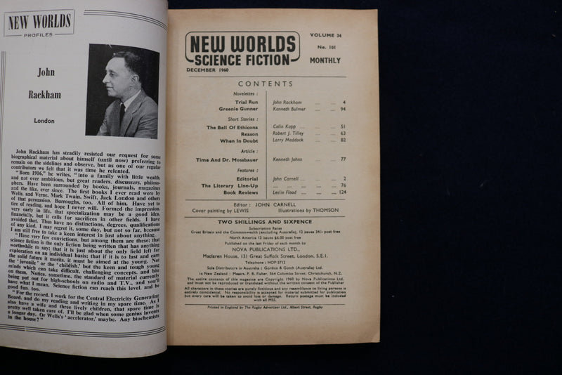 1960 DECEMBER NEW WORLDS SOFTCOVER DIGEST MAGAZINE -VOLUME 24, NUMBER 101- K 439