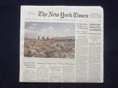 2023 FEB 5 NEW YORK TIMES - A MEMPHIS SQUAD POWERED BY FISTS AND INTIMIDATION