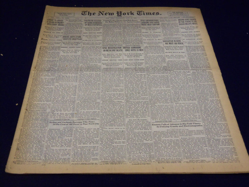1931 JUNE 10 NEW YORK TIMES - POLITICIAN ACCUSED IN MURDER OF FAITHFULL- NT 2161