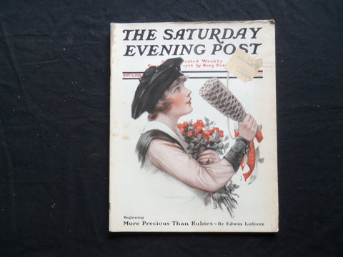 1918 NOVEMBER 9 THE SATURDAY EVENING POST MAGAZINE - ILLUSTRATED COVER - SP 907