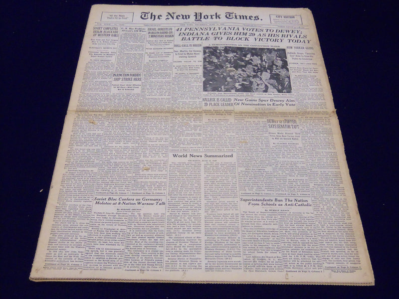 1948 JUNE 24 NEW YORK TIMES - PENNSYLVANIA VOTES TO DEWEY - NT 149