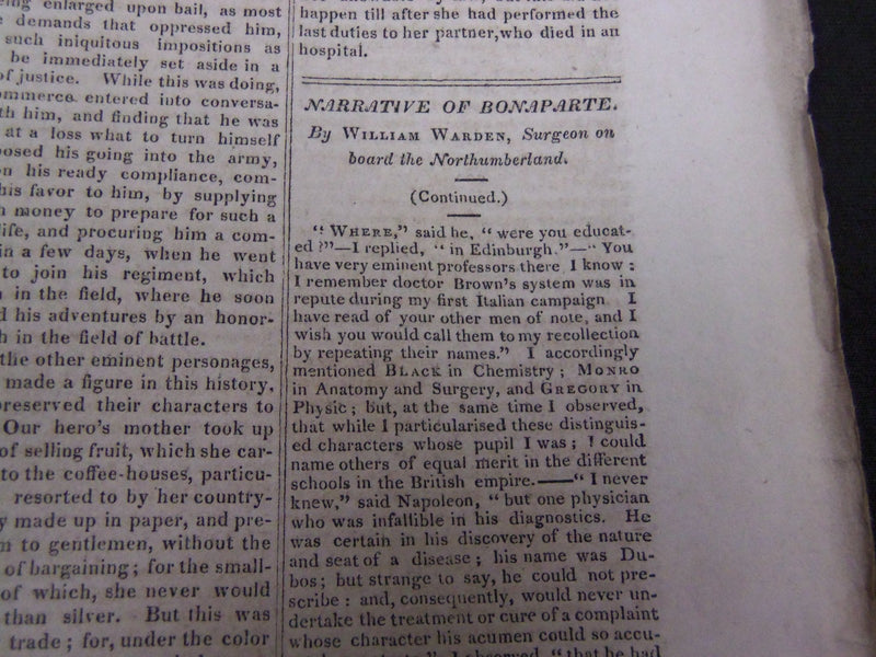 1816-1817 THE NEW-YORK WEEKLY MUSEUM MAGAZINE LOT OF 17 ISSUES - WR 105I