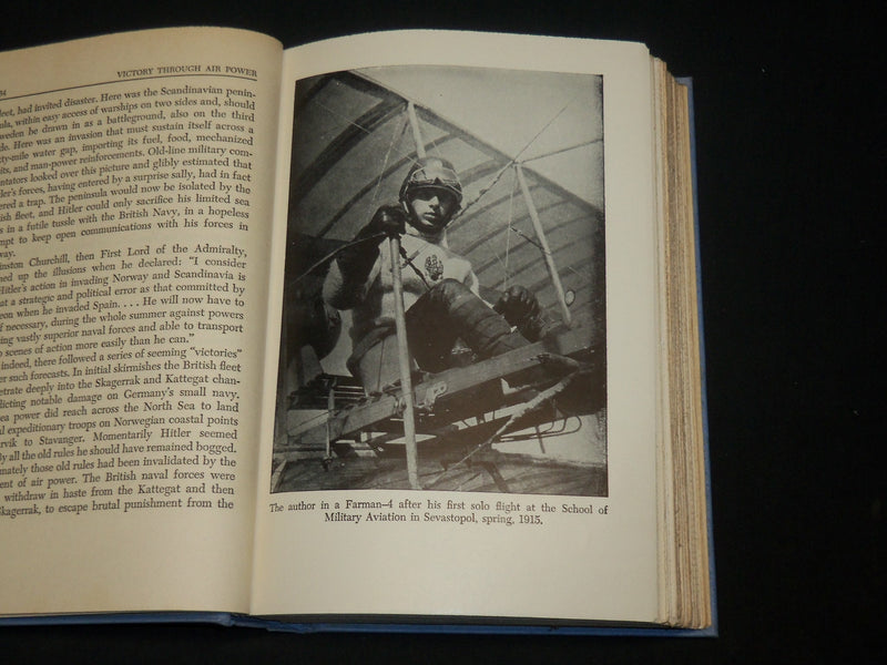 1942 VICTORY THROUGH AIR POWER HARDCOVER BOOK BY ALEXANDER SEVERSKY - KD 6552