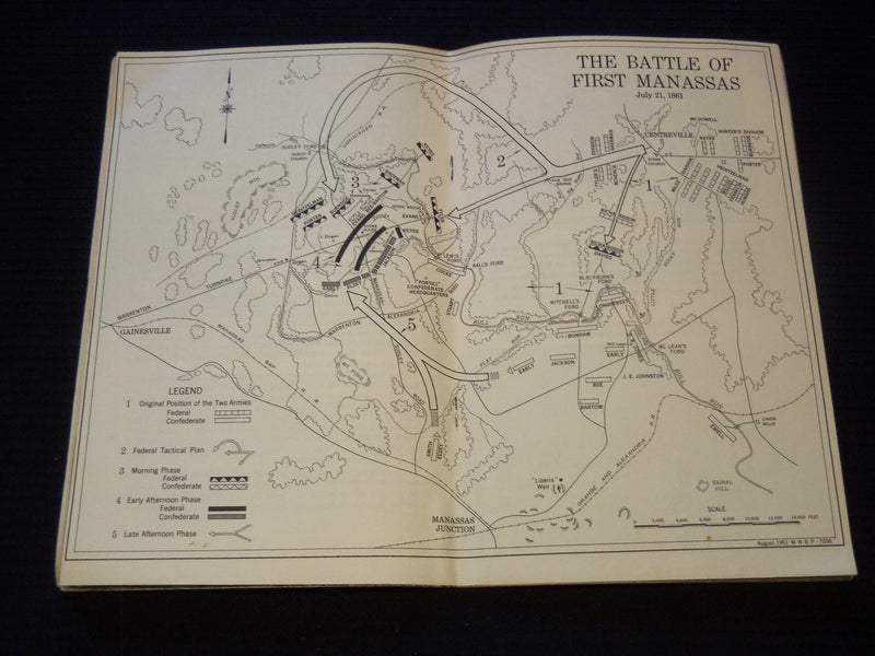 1961 MANASSAS BULL RUN NATIONAL BATTLEFIELD PARK BOOK BY FRANCIS WILSHIN- J 7311