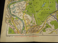 1940'S BACON'S LARGE PRINT MAP OF LONDON AND SUBURBS - LINEN BACKED - K 2022