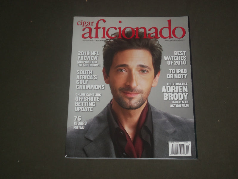 2010 SEPTEMBER/OCTOBER CIGAR AFICIONADO MAGAZINE - ADRIEN BRODY COVER - B 4527