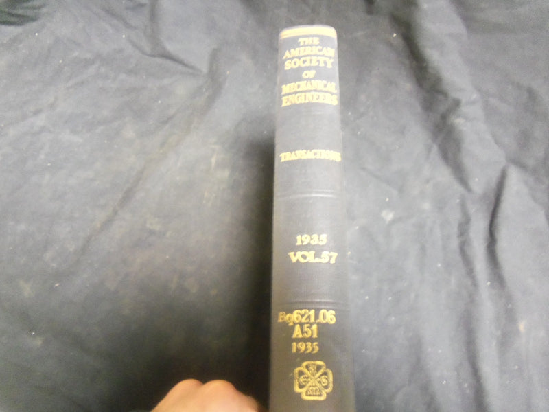 1935 AMERICAN SOCIETY OF MECHANICAL ENGINEERS JOURNAL BOUND VOLUME - R 798