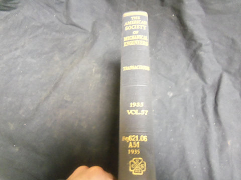 1935 AMERICAN SOCIETY OF MECHANICAL ENGINEERS JOURNAL BOUND VOLUME - R 798