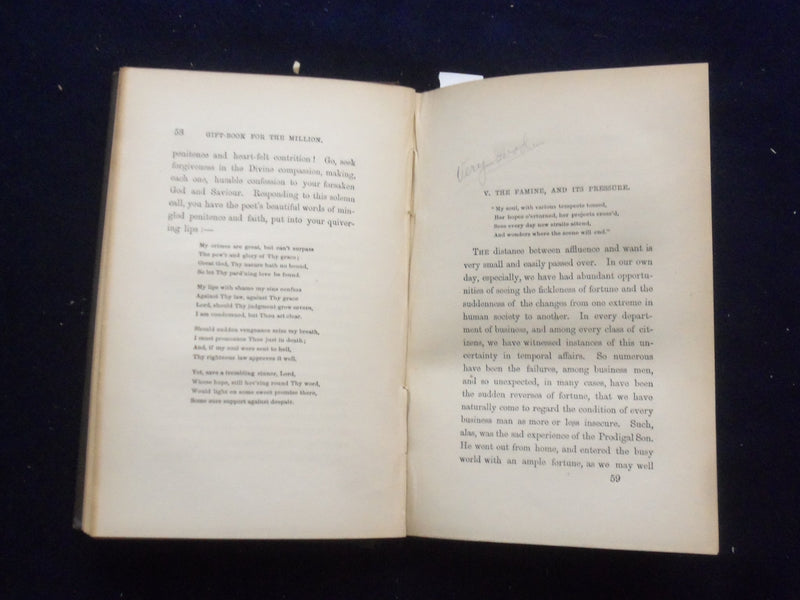 1877 LIFE PICTURES OF THE PRODIGAL SON HARDCOVER BOOK BY REV. HEISLER - KD 8463