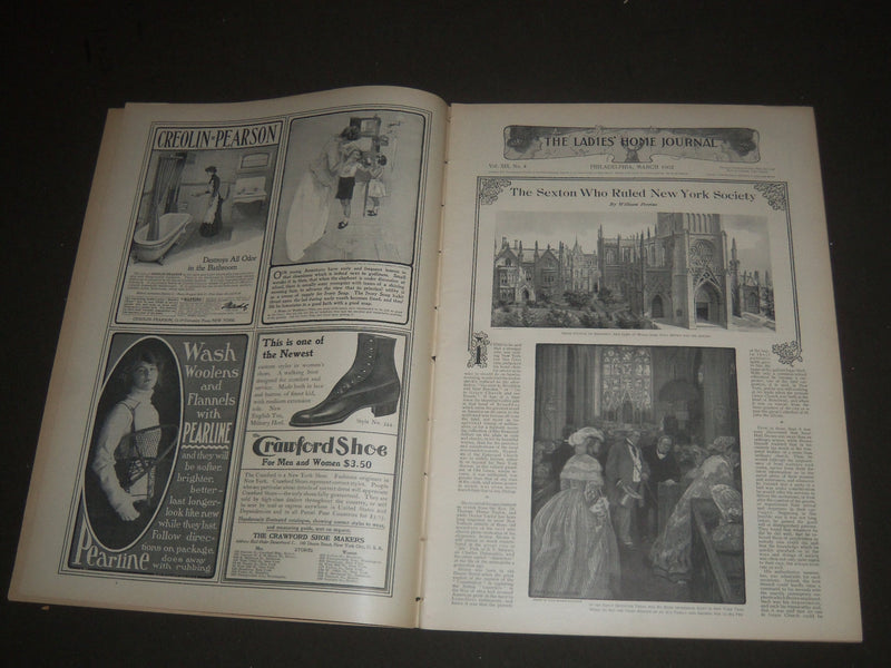 1902 MARCH LADIES' HOME JOURNAL MAGAZINE - GREAT ILLUSTRATIONS & ADS - SP 3069