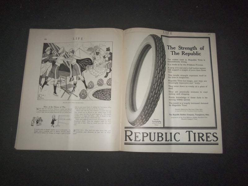 1917 AUGUST 16 LIFE MAGAZINE - A TOAST TO THE NAVY - L 765S